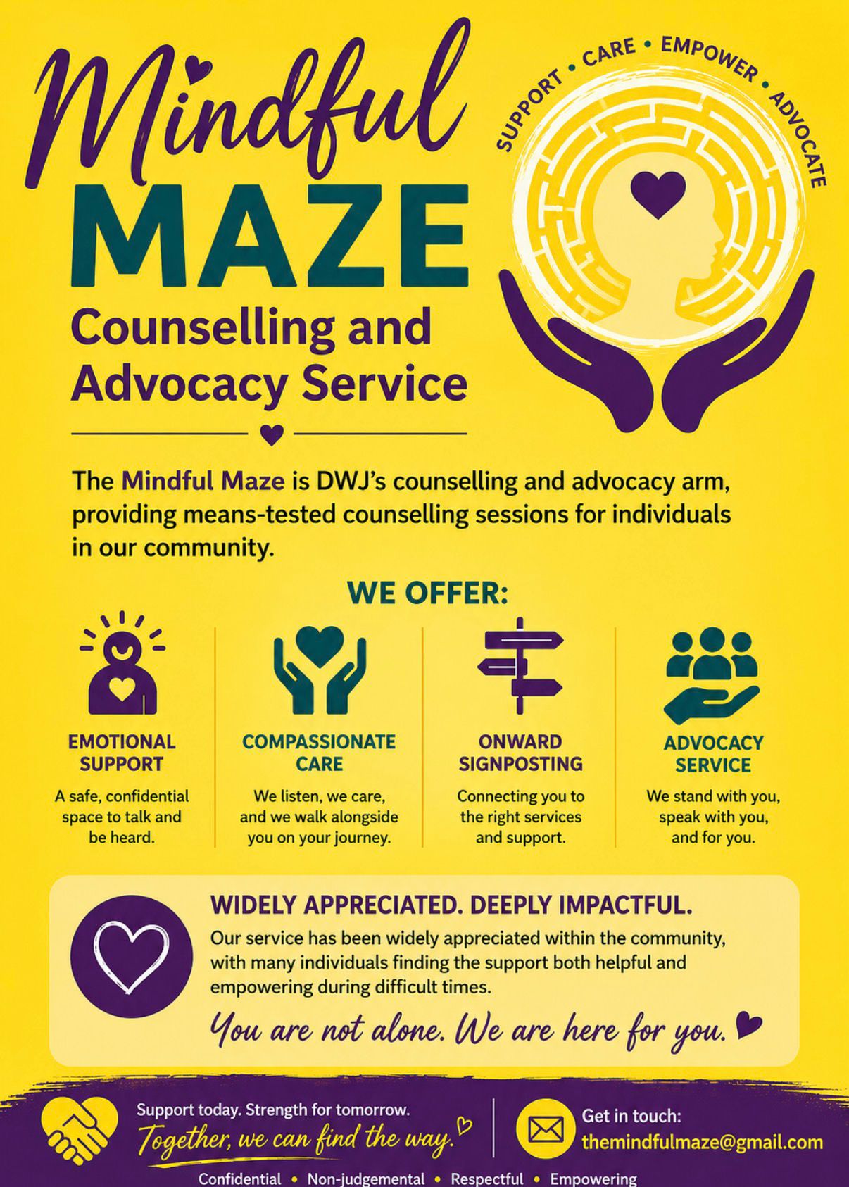 The Mindful Maze counselling and advocacy support