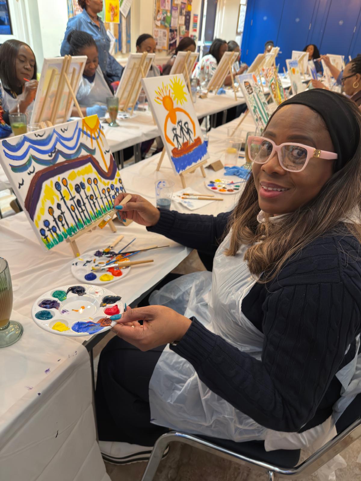 DWJ Charity Sip and Paint March 2025 photo 1
