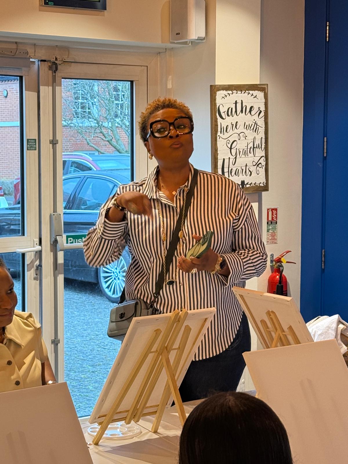 DWJ Charity Sip and Paint March 2025 photo 2